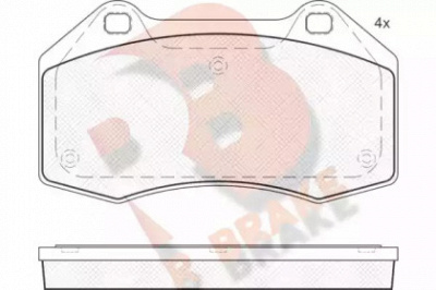 R BRAKE rb1679 -  Комплект тормозных колодок, дисковый тормоз